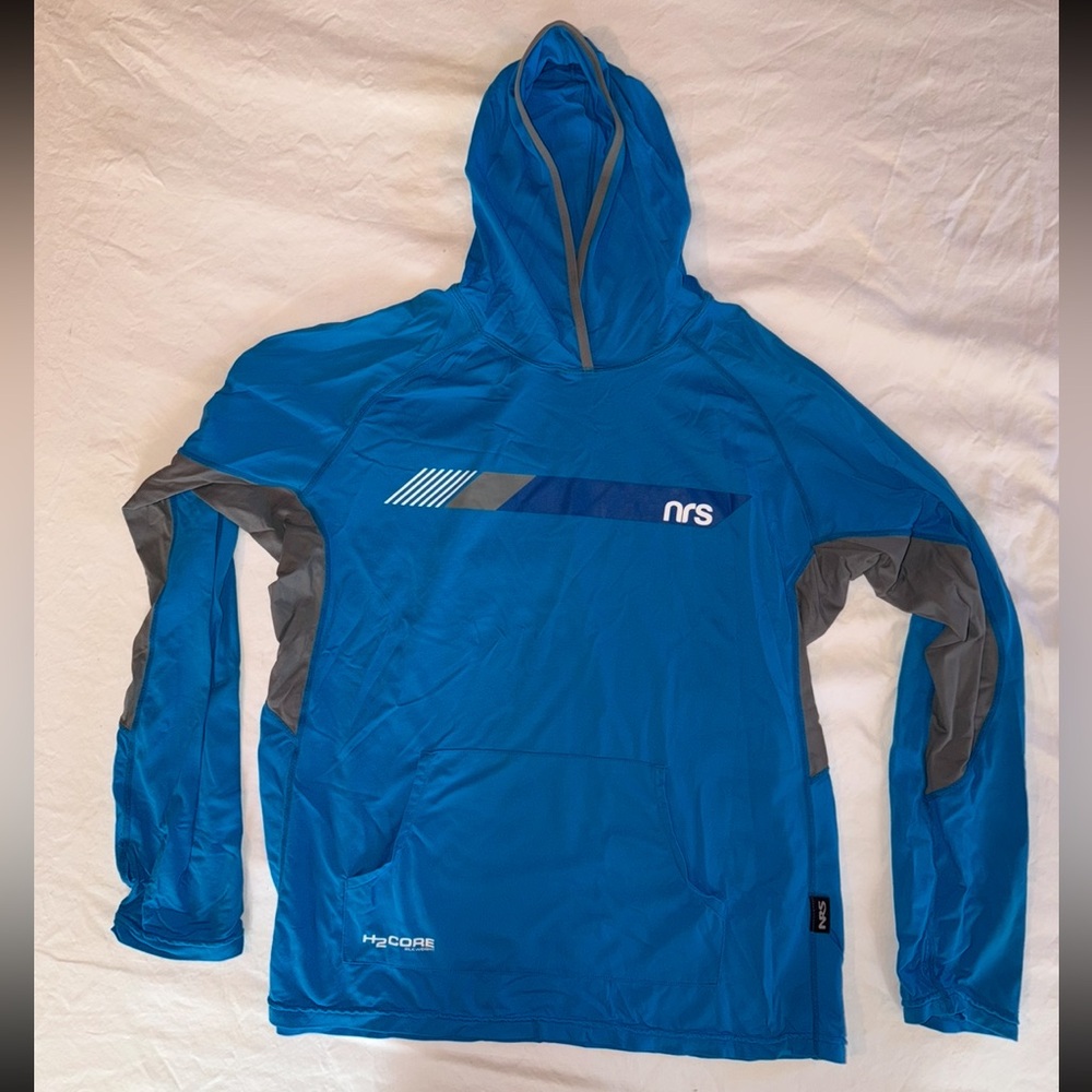 NRS Blue and Gray Men's Hoodie Silkweight
